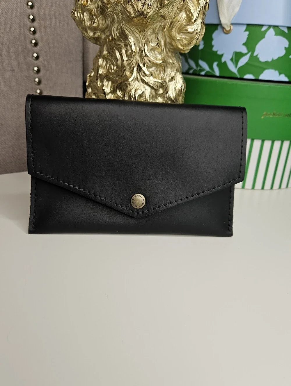 Portland Leather Goods Smooth Black Envelope